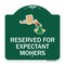 Signmission Reserved for Expectant Mothers W/ Stork & Baby Graphic Heavy-Gauge Alum, 18" L, 18" H, GW-1818-23201 A-DES-GW-1818-23201 - alternate 1